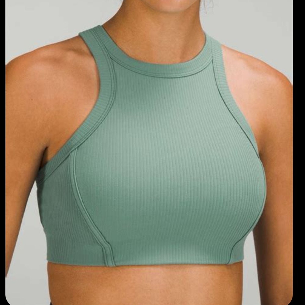 Lululemon Ribbed Nulu High‑Neck Yoga Bra